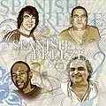 Cover art of Spanish Breeze, featuring a drawing of Thomas Lorenzo, Alphonso Johnson, Walfredo Reyes, Jr., and David Garfield