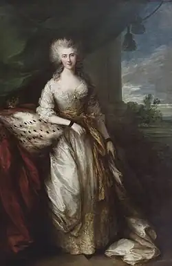 Portrait of the Countess of Buckinghamshire by Thomas Gainsborough. Withdrawn from the Exhibition