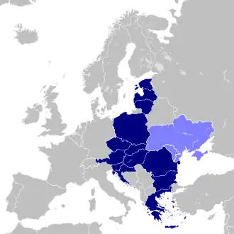 Map of the Three Seas Initiative