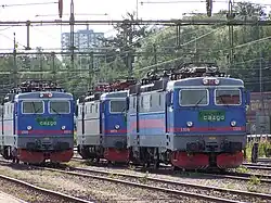 Two Rc4 and a Rc2 (in the middle) of Green Cargo