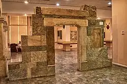 Reconstruction of the original entrance to the church in the medieval era now located in the National History Museum