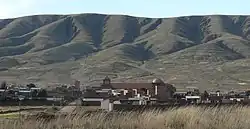 The village of Tiwanaku as seen from the south