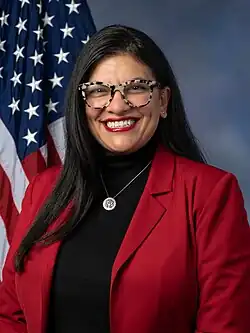 Head shot of Tlaib smiling
