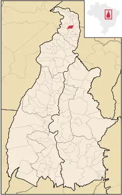 Location in Tocantins state