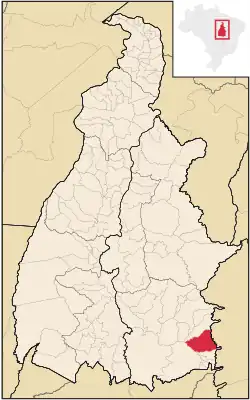 Localization of Taguatinga in Tocantins