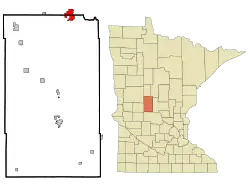 Location of Staples, Minnesota