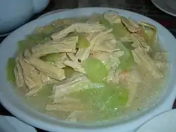 Stick form, as a dish