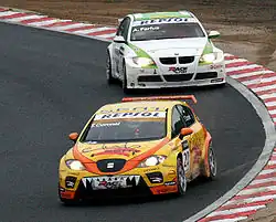 Tom Coronel and Augusto Farfus at the 2008 WTCC Race of Japan.