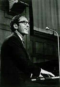 Black-and-white photograph of Lehrer