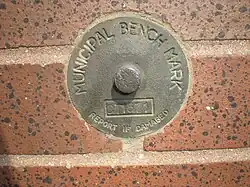 City of Toronto benchmark disk in Canada