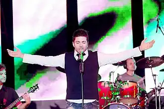 Proeski at his last concert in Skopje on 5 October 2007, eleven days before his death