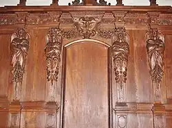 Winged terms in the Holy Cross chapel of the Chartreux church (sculptor Artus Legoust).