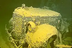 1940's truck in the hold of the Hoki Maru