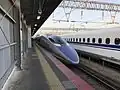 A 500 series Shinkansen at Hakataminami Station