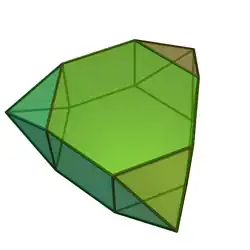 Triaugmented hexagonal prism, the fifty-seventh Johnson solid '"`UNIQ--postMath-00000002-QINU`"'
