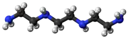 Ball and stick model of triethylenetetramine