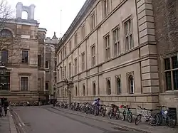 Trinity Hall, the buildings surrounding Front Court, with the west range of South Court, the Master's Lodge and the Library