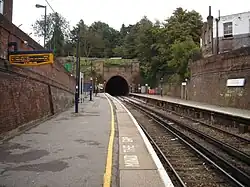 Photograph showing the north portal of Grove Tunnel.