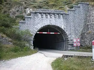 The entrance to the Tunnel du Roux