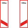 One-striped marker (100m)