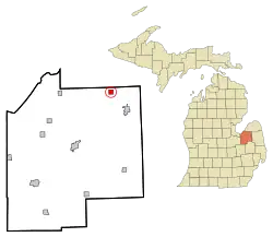 Location of Gagetown, Michigan
