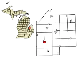 Location of Vassar, Michigan