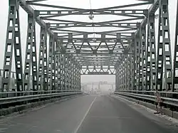 The Tysa bridge at the Chop-Záhony checkpoint (view from the Ukrainian side).