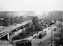 Two BESTAG tramcars at Wassertorplatz