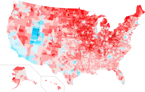 County swing from 2012 to 2016[c]