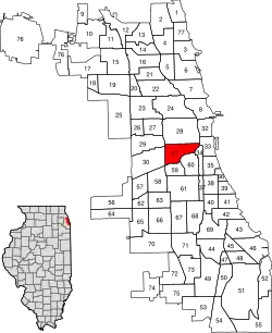 Location within the city of Chicago
