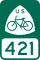 U.S. Bicycle Route 421 marker