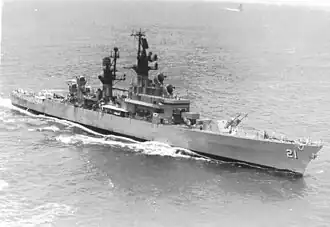 Gridley after modernization, but prior to NTU.