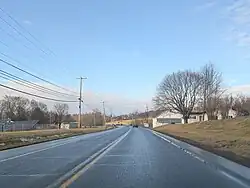US 222 northbound entering New Providence