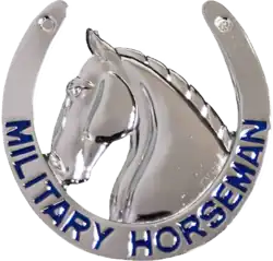 Military Horseman Identification Badge, awarded to eligible horsemen from the Caisson Platoon