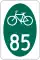 State Bicycle Route 85 marker