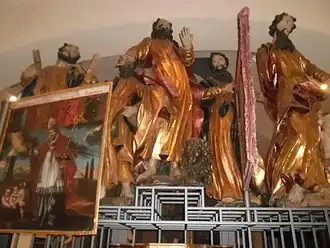 Christian artworks in museum