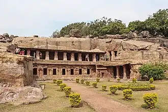 Udayagiri and Khandagiri Caves is home to the Hathigumpha inscription, which was inscribed under Kharavela, then Emperor of Kalinga of the Mahameghavahana dynasty.