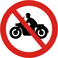 No motorcycles