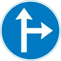 Go straight or turn right
