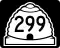 State Route 299 marker