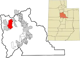 Location in Utah County and the state of Utah