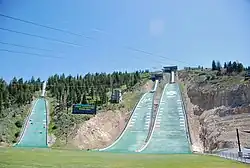 Photo of 3 of the park's ski jumps