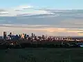 View of Calgary's skyline from the NW & facing SE in Summer, 2013