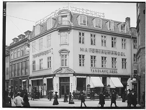 The building photographed by Peter Elfelt in 1903, now with a new roof.