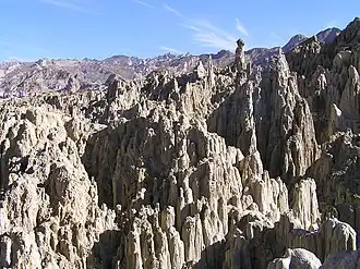 Rock formations in the Valley of the Moon