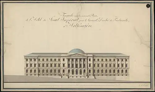 Original sketch by Carl Ludvig Engel, 1812–19