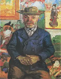 Portrait of Père Tanguy, The second painting of Père Tanguy 1887-88 Private collection of Philip Niarchos or Tate Gallery, London (F364)