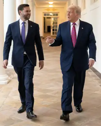 Vance and Trump at the White House, July 18 2025