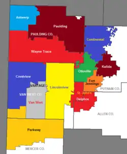 School districts served by Vantage.