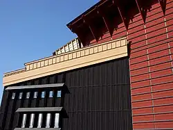 Exterior detail of the museum building.